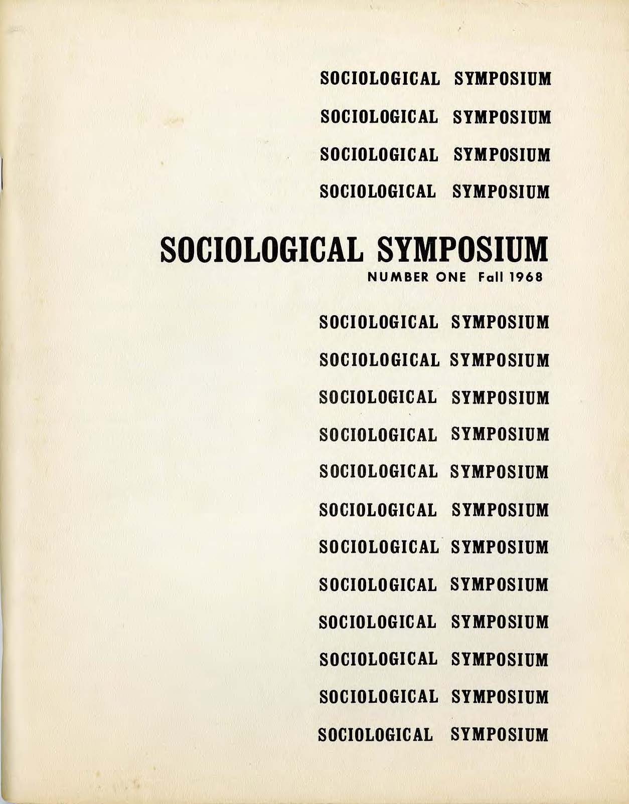 Sociological Symposium