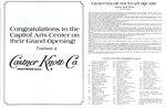 Capitol Arts Center Grand Opening Celebration program, Page 20-21 by WKU Library Special Collections