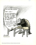 Uncaptioned cartoon concerning the Constitutional Power of Impeachment by Bill Sanders and Department of Library Special Collections