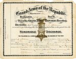 Grand Army of the Republic Honorable Discharge by J.T. Kinnaird Post #55