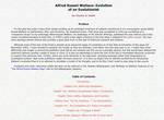 Alfred R. Wallace: Evolution of an Evolutionist by Charles H. Smith