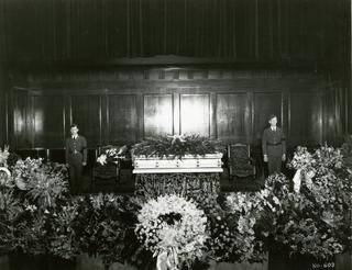 Henry Cherry Lying in State with Honor Guard