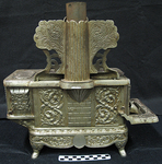 Miniature Cast-Iron Stove - Back View by Rival