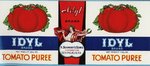 Tomato Puree Can Label by H. Schmidt's Sons