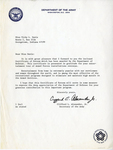 Gemini 77 Letter re: Certificate of Esteem by Clifford Alexander and Vicky Davis