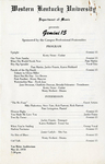 Gemini 15 Concert Program by David Livingston