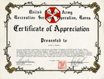 Gemini 79 Certificate of Appreciation by U.S. Army