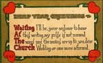 Leap Year Greetings : Waiting At The Church by Kentucky Library Research Collection