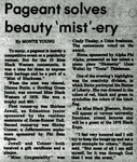Pageant Solves Beauty 'Mist'-ery
