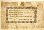 John Adams, Sen., Funeral Notice by Kentucky Library Research Collections