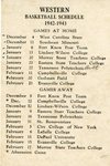 Basketball Schedule 1942-1943 by WKU Athletics