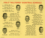 1956-57 "Hilltopper" Basketball Schedule by Holderfield & Pinkerton