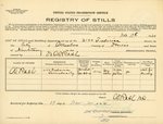 Registry of Stills by U.S. Prohibition Service