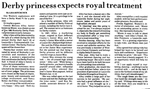 Derby Princess Expects Royal Treatment by Lisa Hitchcock