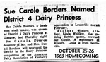 Sue Carole Borders Named District 4 Dairy Princess by WKU College Heights Herald