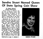 Sandra Stuart Named Queen of State Spring Coin Show by Robert Obojski