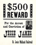 Jesse James Wanted Poster by St. Louis Midland Railroad